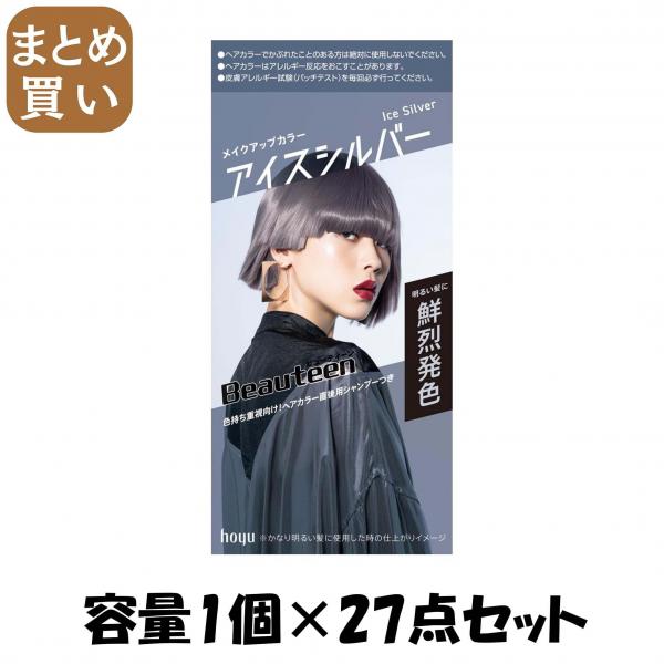 【まとめ買い】ビューティーン メイクアップカラー アイスシルバー 容量1コ×27点セット ホーユー   ヘアカラー・黒髪用