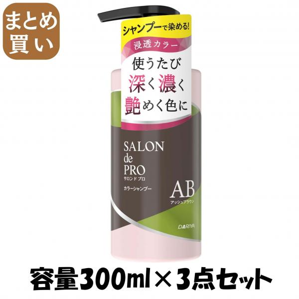 【まとめ買い】サロンドプロ カラーシャンプー <アッシュブラウン> 容量300ML×3点セット ダリヤ   スタイリング
